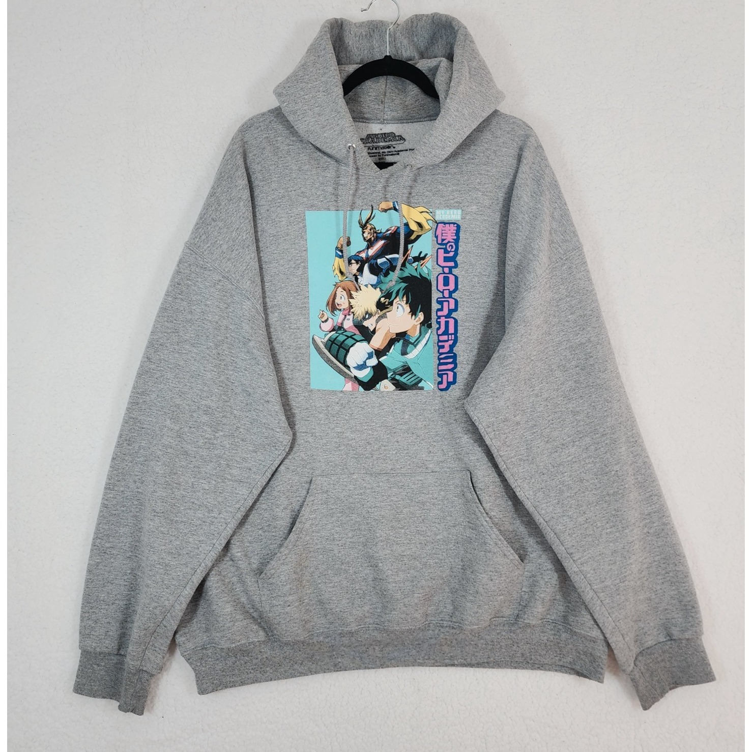 My Hero Academia Funimation Men's Hoodie Sweatshirt 2xl Anime Gray Streetwear